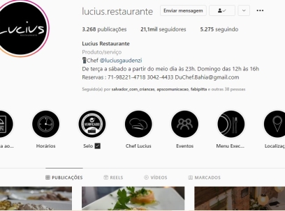 Instagram Lucius Restaurante